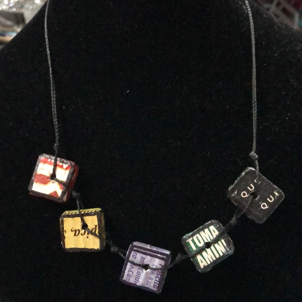 Made in Spain necklace. Street art